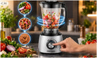 Robot kuchenny wielofunkcyjny 1800W blender wyciskarka malakser szatkownica nominalna czarny