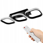 Lampa sufitowa LED wisząca PLAFON żyrandol 72W z pilotem Nowoczesna MODERN oświetlenie pokojowe, 3 punkty świetlne