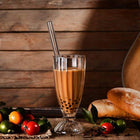 Słomki szklane rurki eko wielorazowe ekologiczne do picia bubble tea, tapioka, koktajle i drinki, borokrzemowe, 20 cm