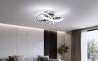Lampa Sufitowa LED Plafon Srebrny Żyrandol Nowoczesny do Salonu 30W 6500K oprawa aluminiowa 30 cm, oświetlenie pokoju i