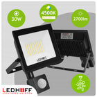 Naświetlacz LED 30W z Czujnikiem Ruchu Reflektor 2700lm 4500K Halogen oprawa do ogrodu, garażu i podjazdu, IP44