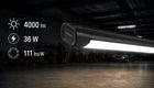 Lampa LED Sufitowa Do Garażu Warsztatu Oprawa Hermetyczna 36W 60cm 4000lm oświetlenie techniczne natynkowe czarne ze