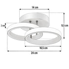 Lampa sufitowa LED Żyrandol Ring 20W 2000 lm Plafon Okręgi SuperLED oprawa wisząca czarna aluminiowa do salonu kuchni