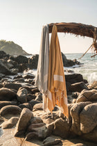 Plażowy Ręcznik Bawełniany Fouta Hamam 100x200 Pareo Jasny Szary Duży do sauny, kąpieli, okrycie po kąpieli