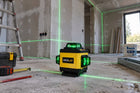Poziomica laserowa 360 laser krzyżowy 4D 16 linii poziomnica 2xAKU zestaw niwelator zielona wiązka zasięg 45 m
