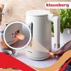 Czajnik elektryczny klausberg KB-9004 1.7l kremowy stal 304 1800 w 1.7 l beżowy metal, tworzywo sztuczne