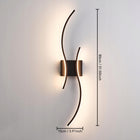 Kinkiet lampa liniowa scienna LED czarny do salonu sypialni 80cm oprawa aluminiowa, 2 punkty świetlne, zintegrowane