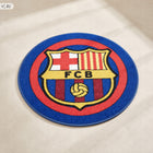 Dywan Okrągły FC Barcelona 60 Cm Krótkie Włosie Licencjonowany wykładzina dekoracyjna do pokoju kibica, poliamidowa