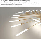 LAMPA SUFITOWA LED ŻYRANDOL ZŁOTY WISZĄCY NOWOCZESNY DO SALONU 4500K 42W metal