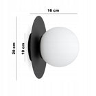Kinkiet Lampa Ścienna Żyrandol Białe Kule Nox oprawa metalowa, gwint E27, 1 źródło światła do 60 W, głębokość 16 cm
