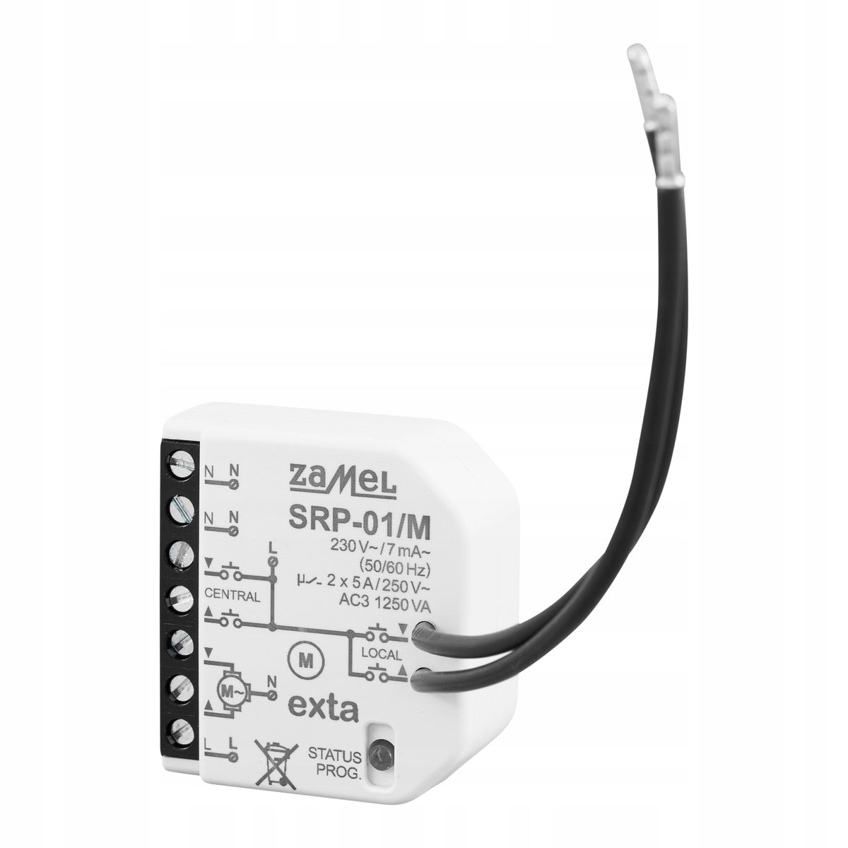 Sterownik rolet dopuszkowy, mini 230V zamel SRP-01/m moduł do żaluzji, automatyka okienna, zasilanie sieciowe