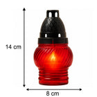 Znicz nagrobny kulka mała mix kolorów 14 cm 10szt na Wkład Premium na Grób lampion parafinowy cmentarny dekoracja