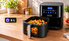 Frytkownica beztłuszczowa AIR fryer 2000W 6l airdweller 8 programów czarna 2000 w czarny