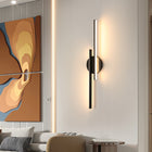 LAMPA ŚCIENNA LED KINKIET CZARNY NOWOCZESNY DO SALONU KORYTARZA 24W 3000K 60CM oprawa metalowa, 2 punkty świetlne