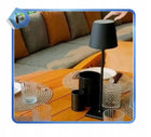LAMPA LAMPKA LED NOCNA STOŁOWA BIURKOWA USB AKUMULATOR BEZPRZEWODOWA CZARNA oświetlenie metalowe do sypialni i salonu