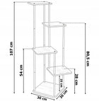 Kwietnik metalowy stojący regał stojak na rośliny kwiaty loft półki 107 CM ekspozytor donic, do 5 doniczek