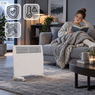 Grzejnik elektryczny energooszczędny konwektorowy VECTO 1000W 1kW+TERMOSTAT 468 mm 460 mm grzewcza biały