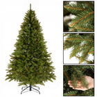 CHOINKA SZTUCZNA ŚWIERK KAUKASKI 220 cm naturalny gęsta PREMIUM STOJAK 201 - 220 cm zielony