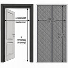 Kurtyna termiczna na drzwi magnetyczna 100x210cm ocieplana izolacyjna gruba zasłona przeciwwiatrowa wejściowa, panel