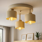 Lampa sufitowa Plafon Żyrandol Kaszmir Ecru Beżowa 3xE27 382-E3 SPOT oprawa metalowa do salonu i sypialni, 3 punkty