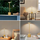 Lampka Nocna Stołowa Biurkowa Nowoczesna Lampa LED Bezprzewodowa Dotykowa ściemniana akumulatorowa żółta 32 cm