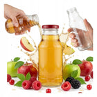 50x Butelki Szklane Na Sok kubuś 330ml zestaw butelka szklana + wieczko na lemoniadę i nalewki, do przechowywania