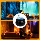 Generator Dymu Kociołek Wiedźmy LED Halloween Dekoracja Zawieszana Czarny ozdoba na bal przebierańców, imprezę