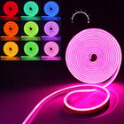 Taśma LED RGB neon 15m wodoodporna IP67 pilot + sterowanie aplikacją wąż świetlny dekoracyjny wielokolorowy 24V 60W do